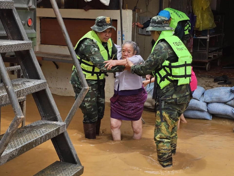 น้ำท่วมแม่สาย เร่งอพยพกลุ่มเปราะบาง