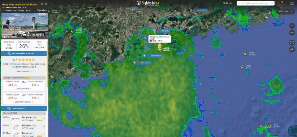 ฮ่องกงอ่วมพายุวิภา