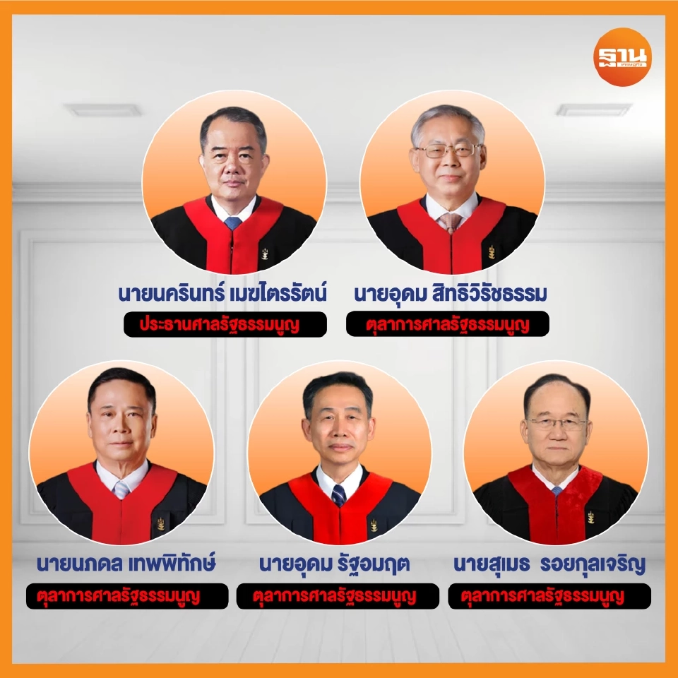 เปิด 5 ตุลาการศาลรัฐธรรมนูญไฟเขียวรอบ2 “อิ๊งค์”ชี้แจงปมคลิปฮุนเซน