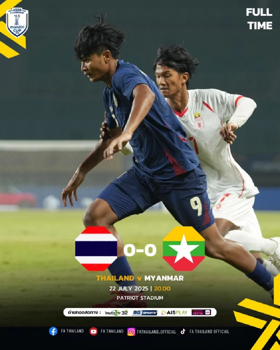 ไทย เสมอ เมียนมา 0-0 
