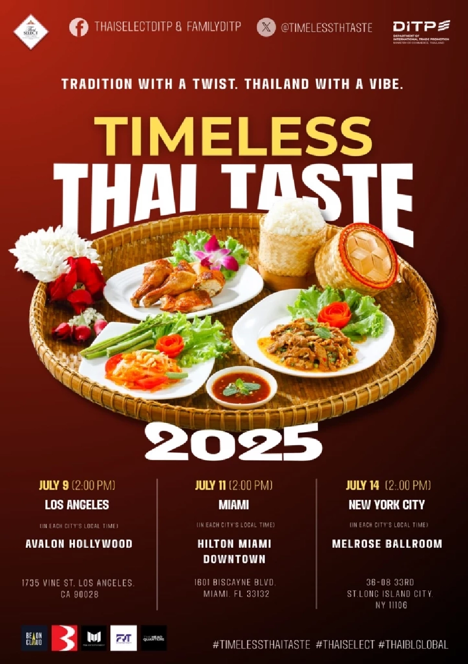 DITP ปลุก Soft Power ไทย จัด “Timeless Thai Taste 2025” บุก 3 เมืองใหญ่สหรัฐฯ