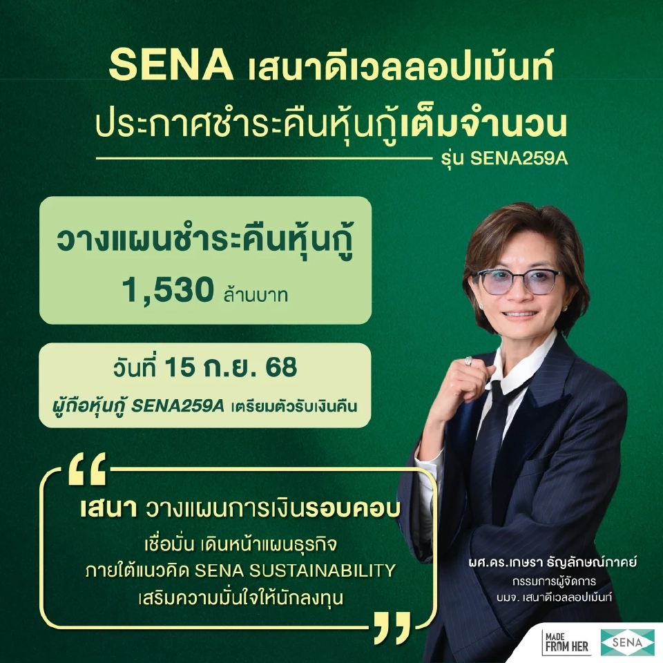 แผนชำระหุ้นกู้ของSENA