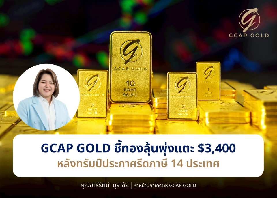 ราคาทองคำมีลุ้นแตะ 3,400 ดอลลาร์