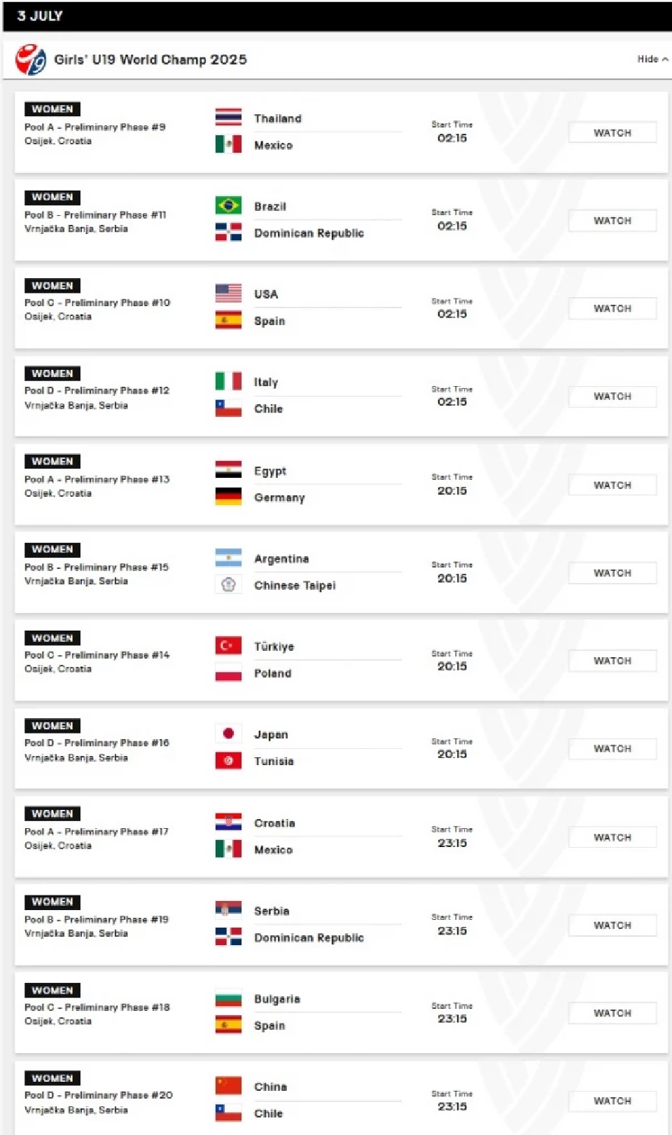 ถ่ายทอดสดวอลเลย์บอลวันนี้ ไทย U19 พบ เม็กซิโก U19 ชิงแชมป์โลก 2025 นัดแรก