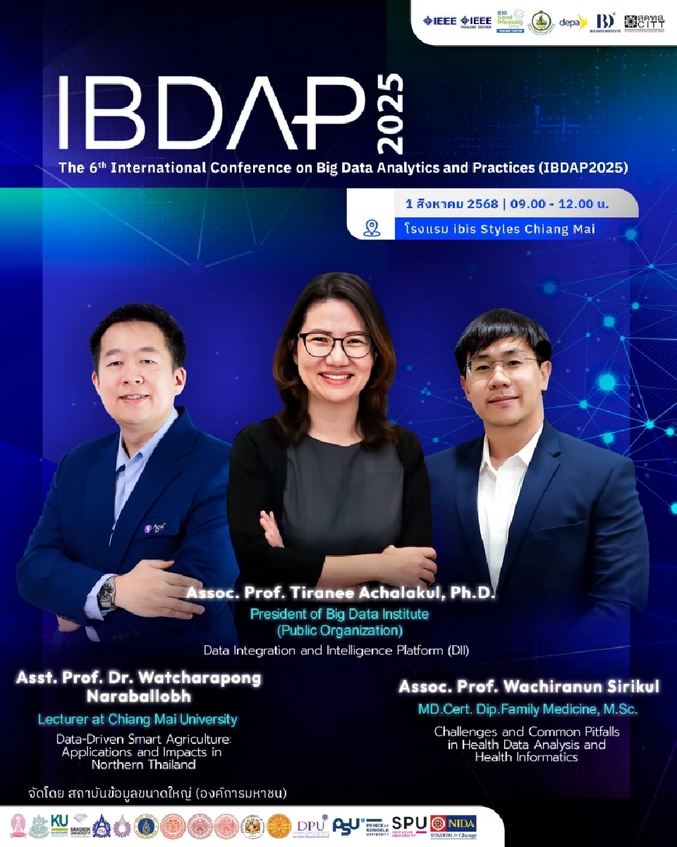 จับตา เวทีประชุมนานาชาติ IBDAP 2025 เปิดผลวิจัย Big Data และ AI