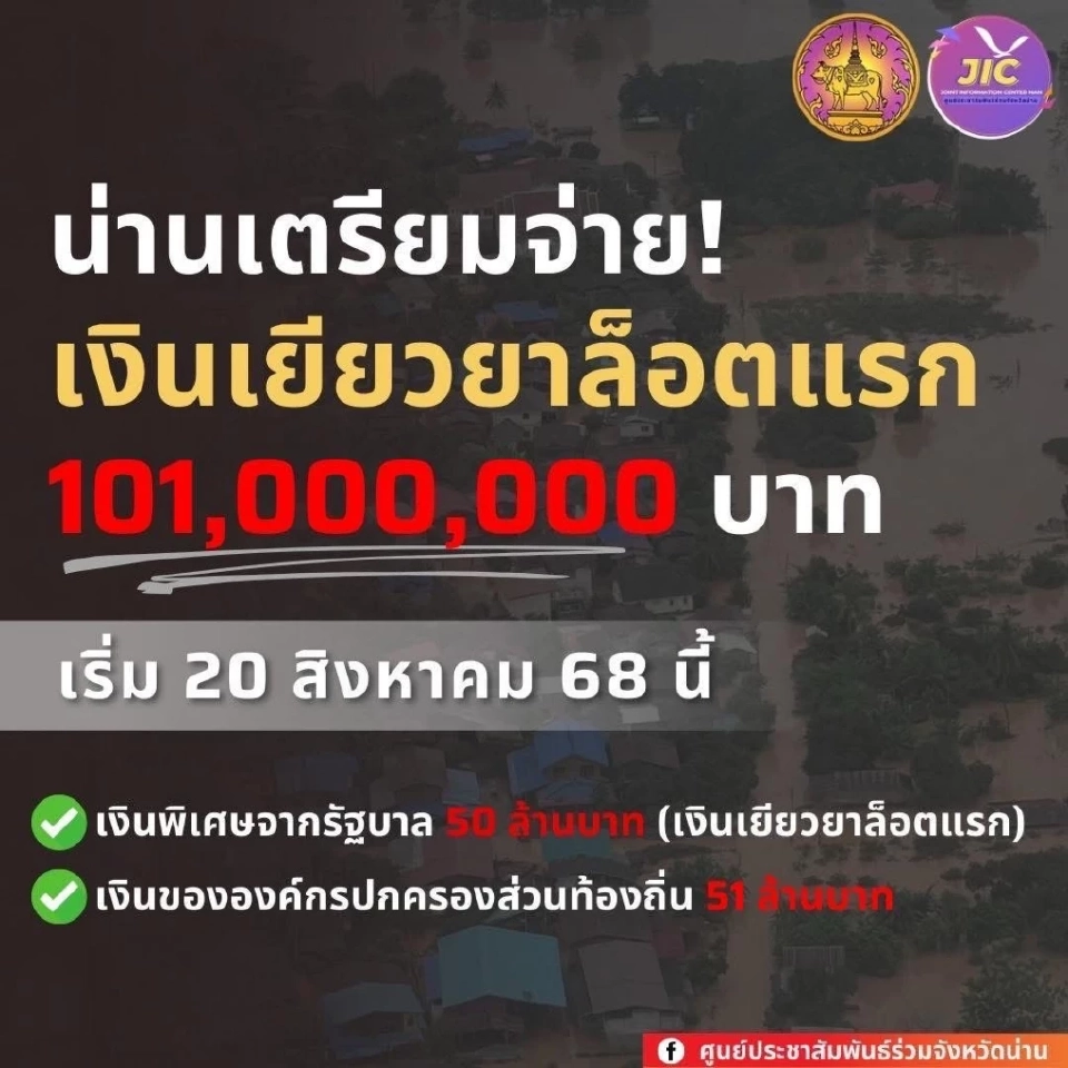 เงินเยียวยาน้ำท่วม 9,000 ล่าสุด