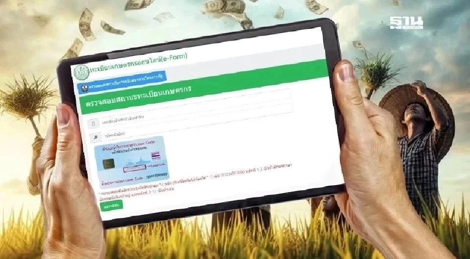 เช็กเงินช่วยเหลือชาวนาไร่ละ 1000 ด้วยเลขบัตรประชาชน