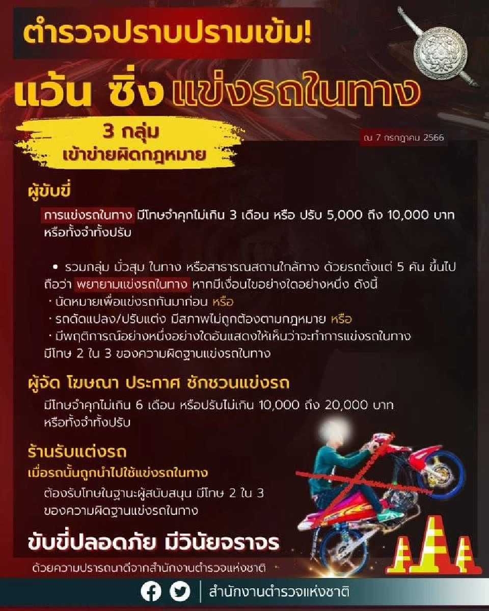 สตช.ย้ำเข้มปราบ"แข่งรถบนทางด่วน" สอบเหตุชน 11 คัน เอาผิดทุกข้อหา