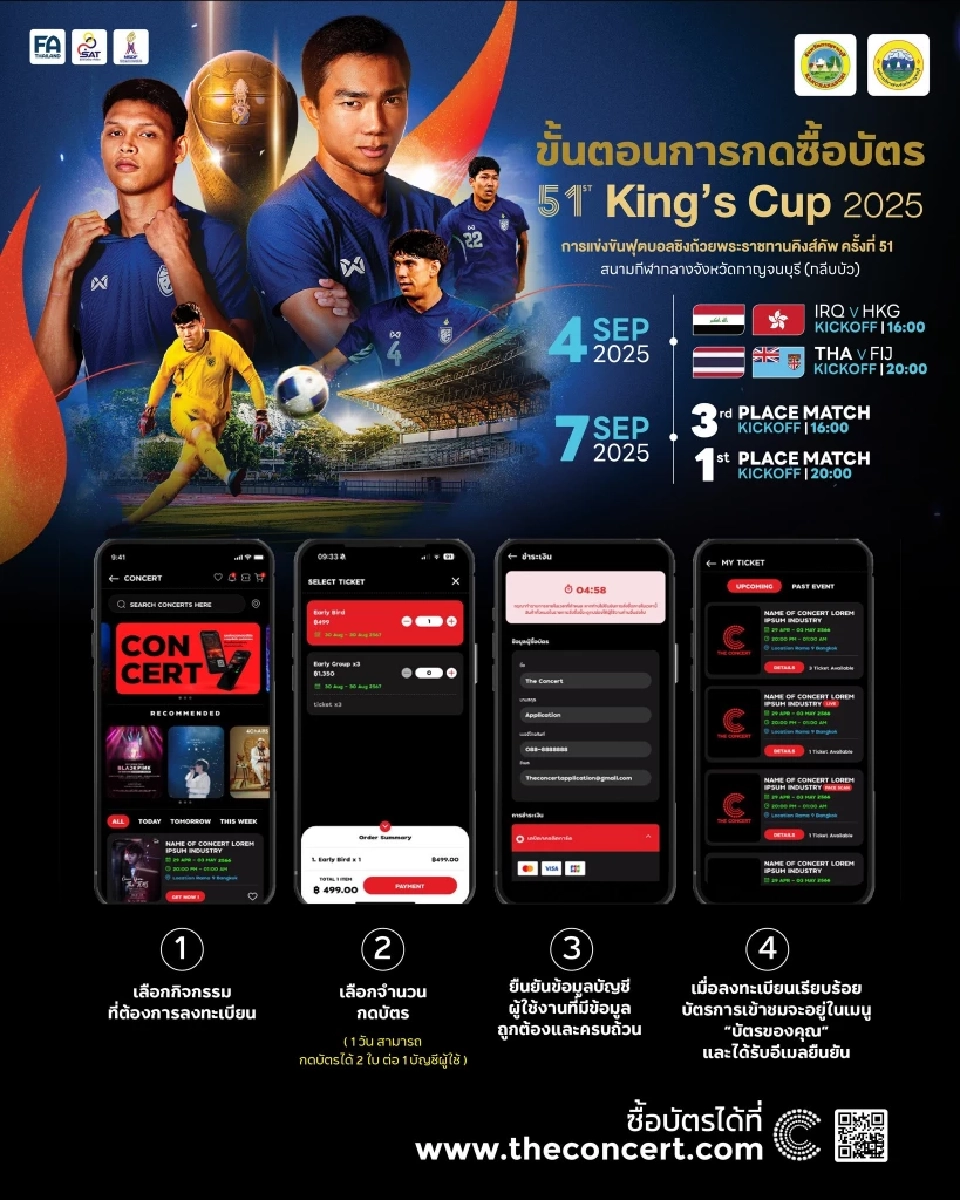 การกดบัตรชมฟุตบอลคิงส์ คัพ ครั้งที่ 51 