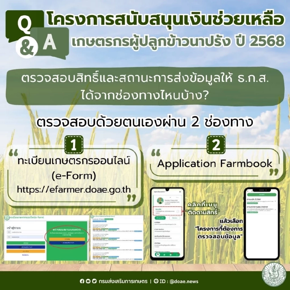 กรมส่งเสริมการเกษตร ถาม-ตอบ ไร่ละ 1000