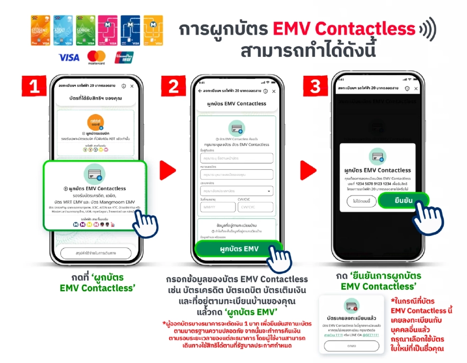 ขั้นตอนผูกบัตรโดยสาร 3