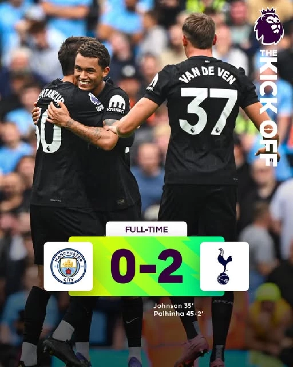 สเปอร์ส บุกมาเอาชนะ แมนฯซิตี้ 2-0 