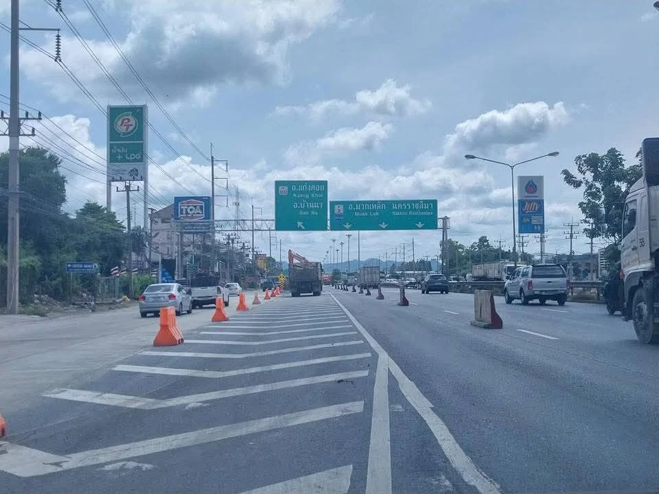 กรมทางหลวง ปิดถนนมิตรภาพ ขาออกกทม. 1 ช่องทาง เริ่ม 13-27 ส.ค.68