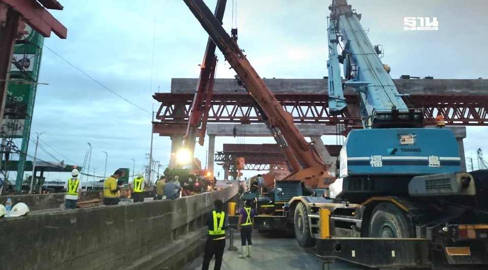 พระราม 2 อุบัติเหตุรถเครนพลิกคว่ำ กรมทางหลวง เร่งเปิดจราจร สั่งหยุดงาน 3 วัน