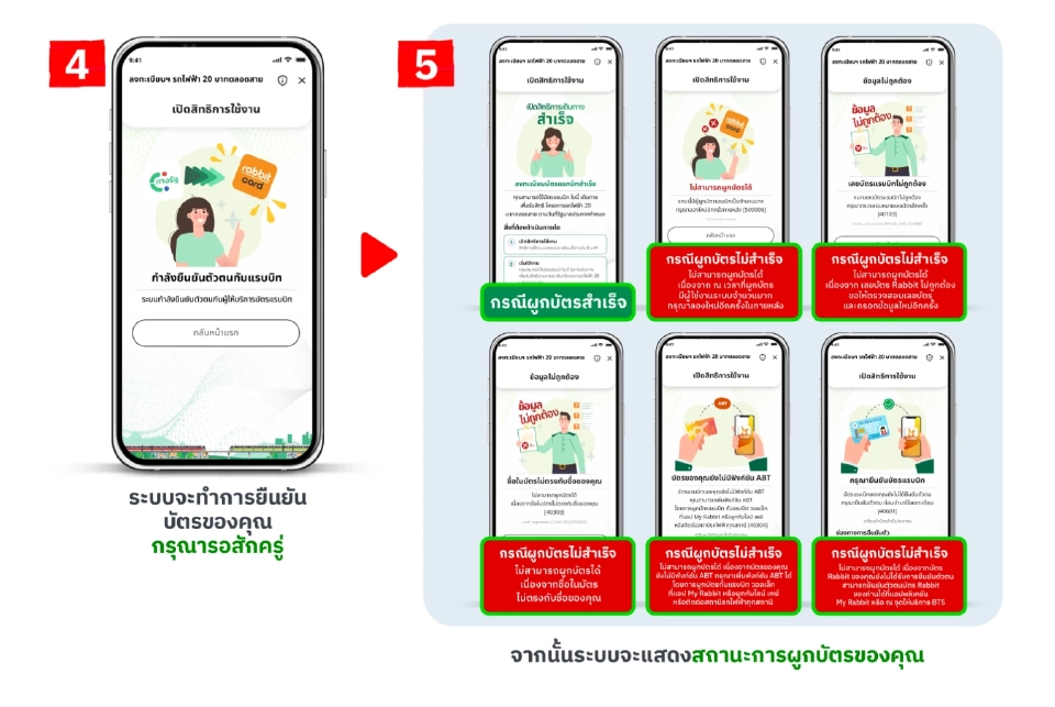 ขั้นตอนผูกบัตรโดยสาร 2