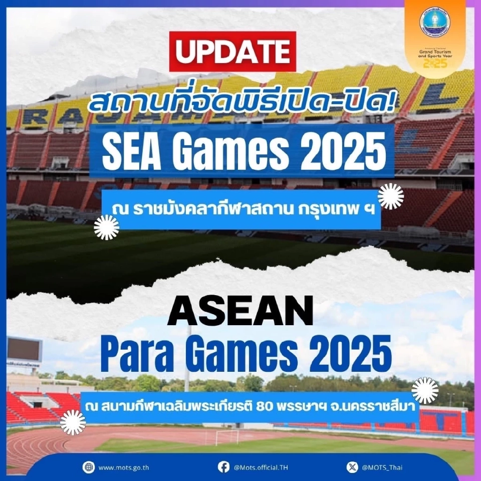 ซีเกมส์ 2025 จัดที่ไหน พิธีเปิด-ปิด ที่ไหน เช็กรายละเอียดที่นี่