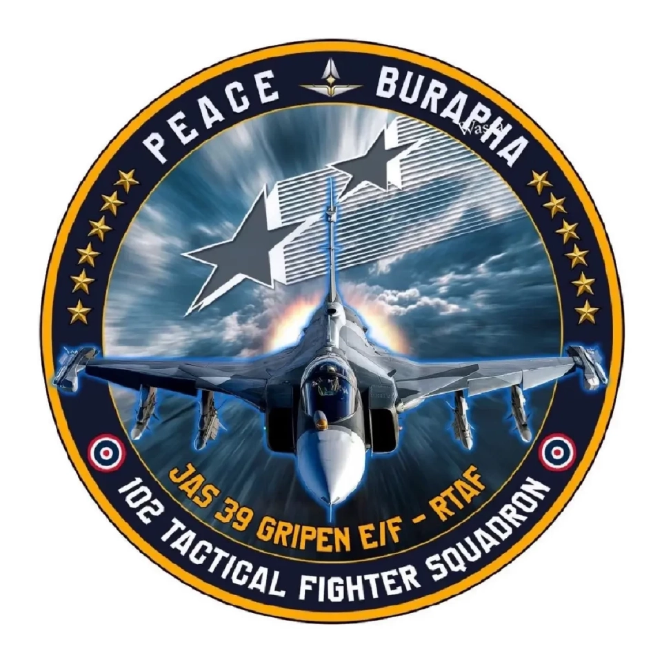 ทอ.เปิดชื่อ กริพเพน ฝูงใหม่ “PEACE BURAPHA” ชูสัญลักษณ์ “ดาวคู่”