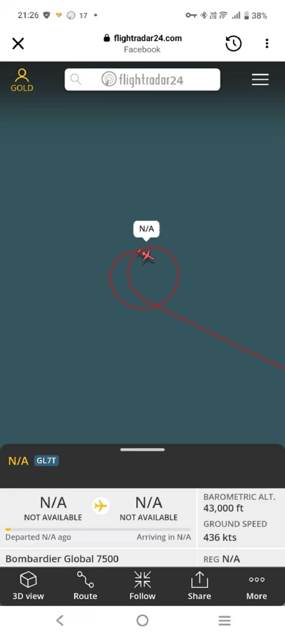 ด่วน ข้อมูล Flightradar24 พบ เครื่องบินส่วนตัว 'ทักษิณ' มุ่งหน้าสู่ดูไบ