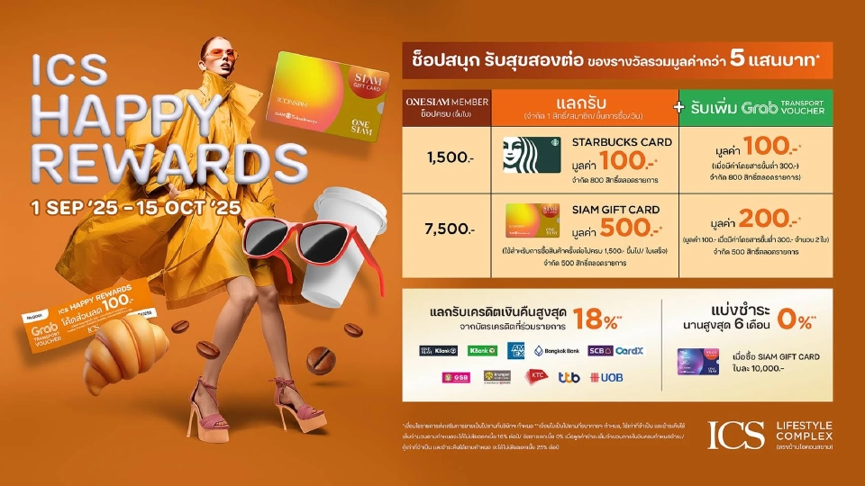 ICS จัดหนักแคมเปญ ช้อปสนุกรับความสุขสองต่อ แลกของรางวัลรวม 5 แสน!