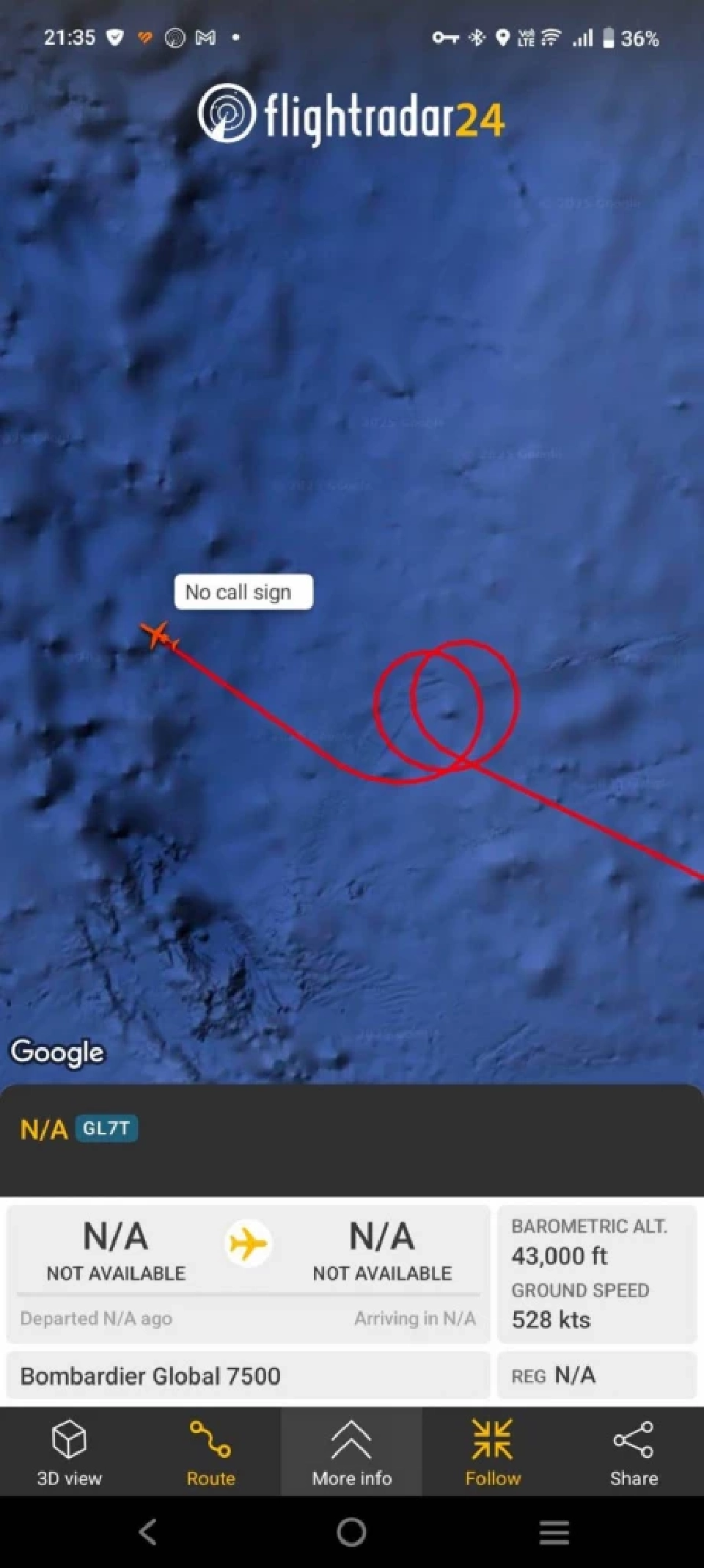 ด่วน ข้อมูล Flightradar24 พบ เครื่องบินส่วนตัว 'ทักษิณ' มุ่งหน้าสู่ดูไบ