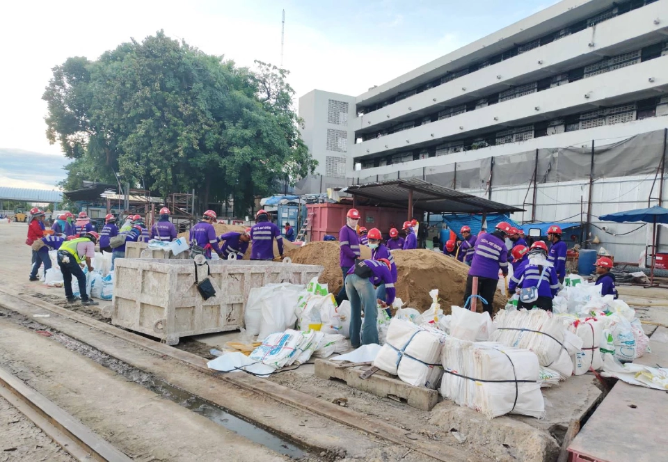 'รฟม.' สั่งผู้รับเหมา ถมดินปิดอุโมงค์ 'รถไฟฟ้าสายสีม่วงใต้'
