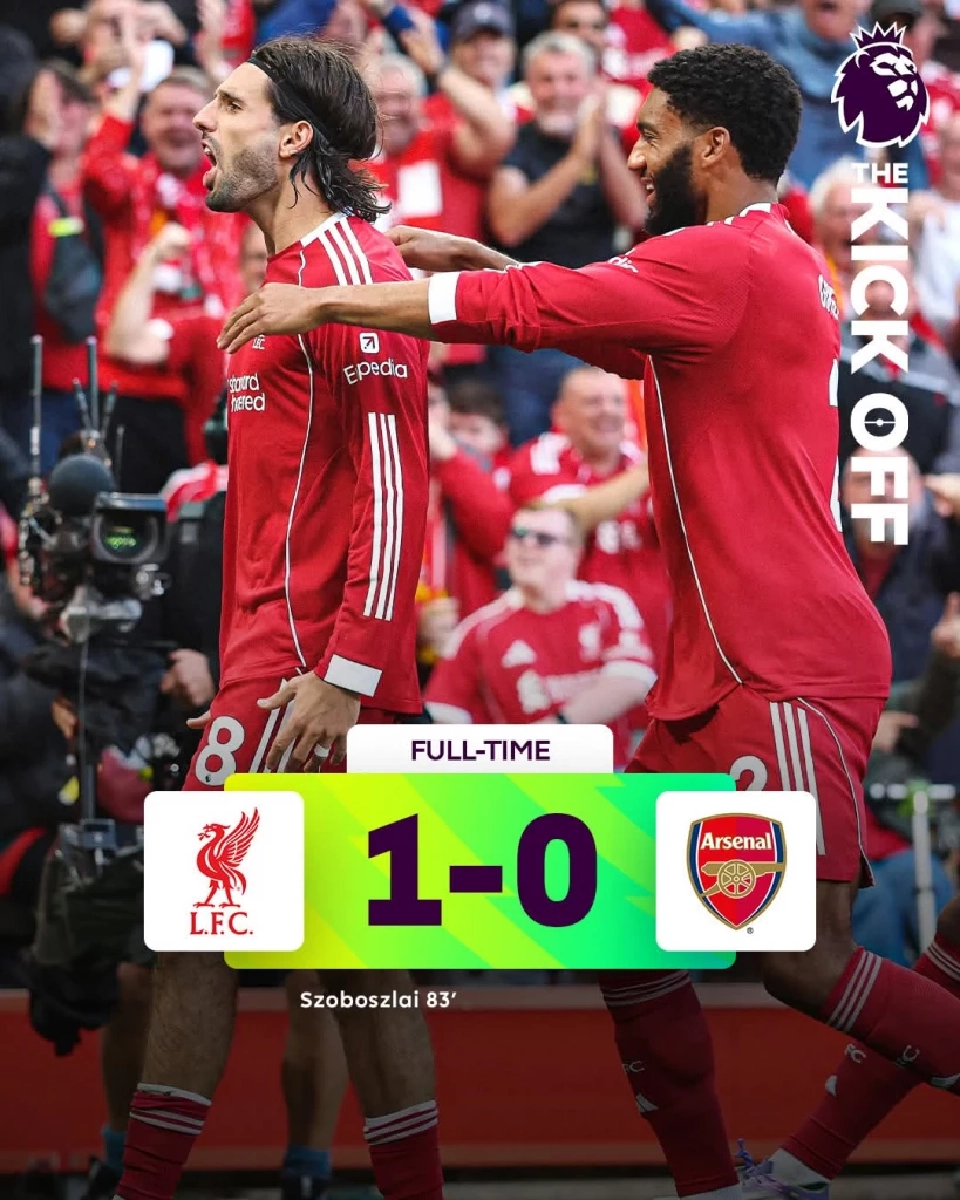 ลิเวอร์พูล​ เฉือนชนะ อาร์เซนอล​ 1-0 เก็บ3แต้ม​ขยับ​ขึ้น​จ่าฝูง​พรีเมียร์​ลีก​