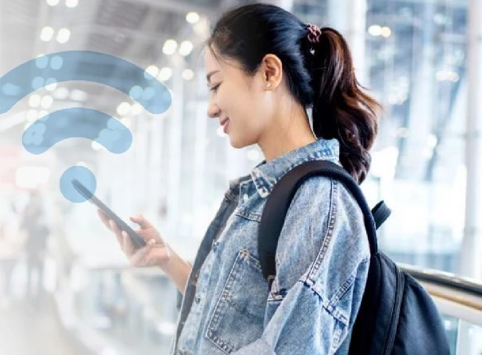 3 สเต็ป เชื่อมต่อ Free Wi-Fi ใช้เน็ตเต็มสปีด 3 ชั่วโมง  6 สนามบิน AOT