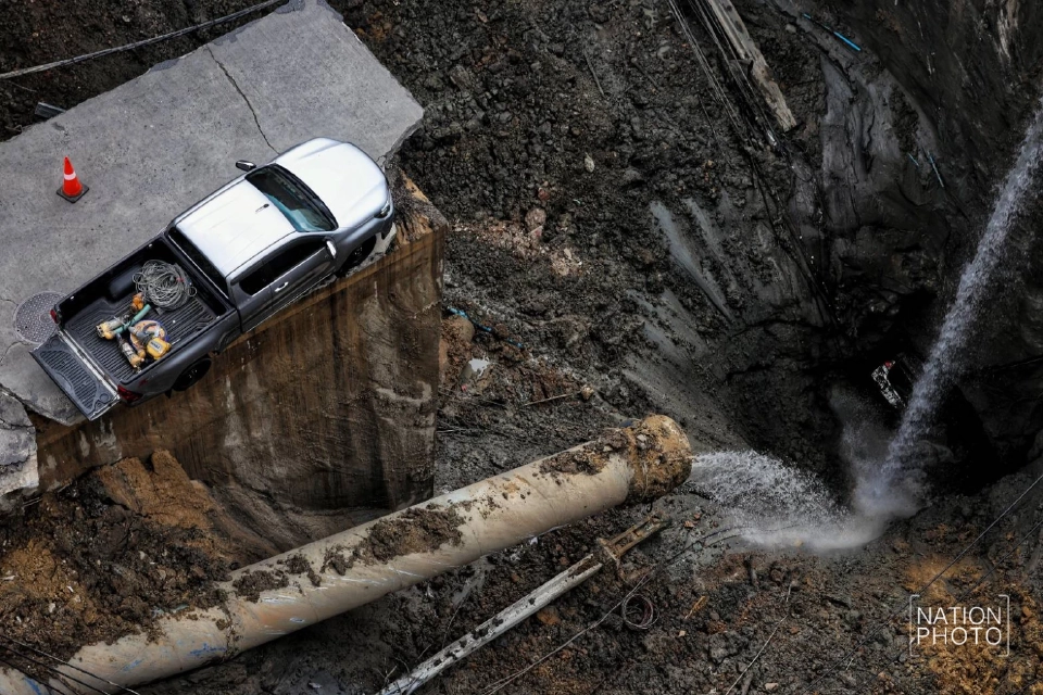 เปิดข้อมูลรถไฟฟ้าสายสีม่วง พบช่วงถนนทรุด ไม่ใช่พื้นที่รับผิดชอบ ซิโน-ไทย