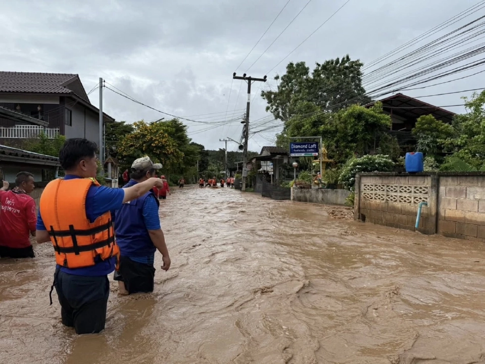 น้ำท่วมเชียงใหม่ล่าสุด 23 ก.ย.68 น้ำป่าหลากทะลักอำเภอแม่แจ่ม คาดระดับน้ำเพิ่มสูงขึ้น 
