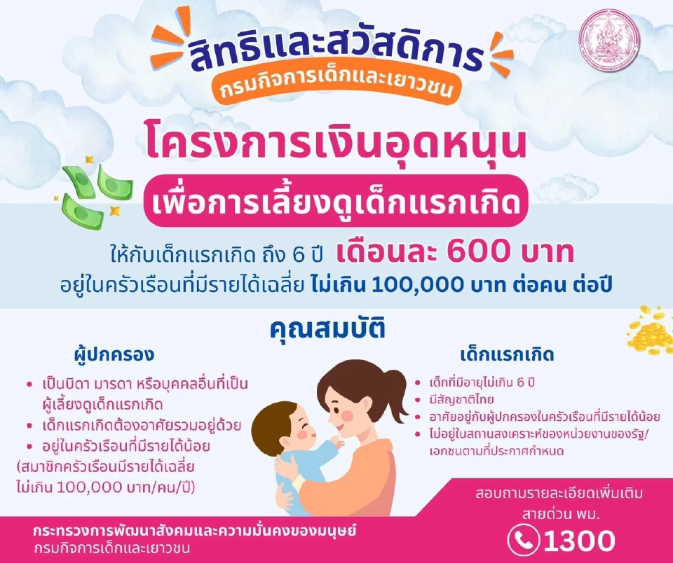 โครงการเงินอุดหนุนเพื่อการเลี้ยงดูเด็กแรกเกิด 