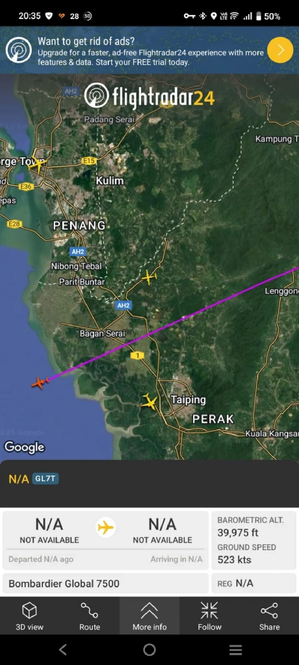 ด่วน ข้อมูล Flightradar24 พบ เครื่องบินส่วนตัว 'ทักษิณ' มุ่งหน้าสู่ดูไบ