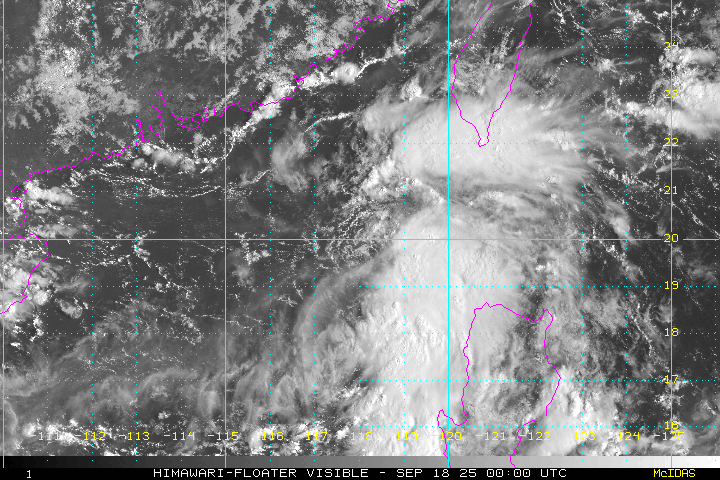 เปิดภาพถ่ายพายุลูกใหม่ พายุโซนร้อน Mitag เช็กเส้นทางพายุที่นี่