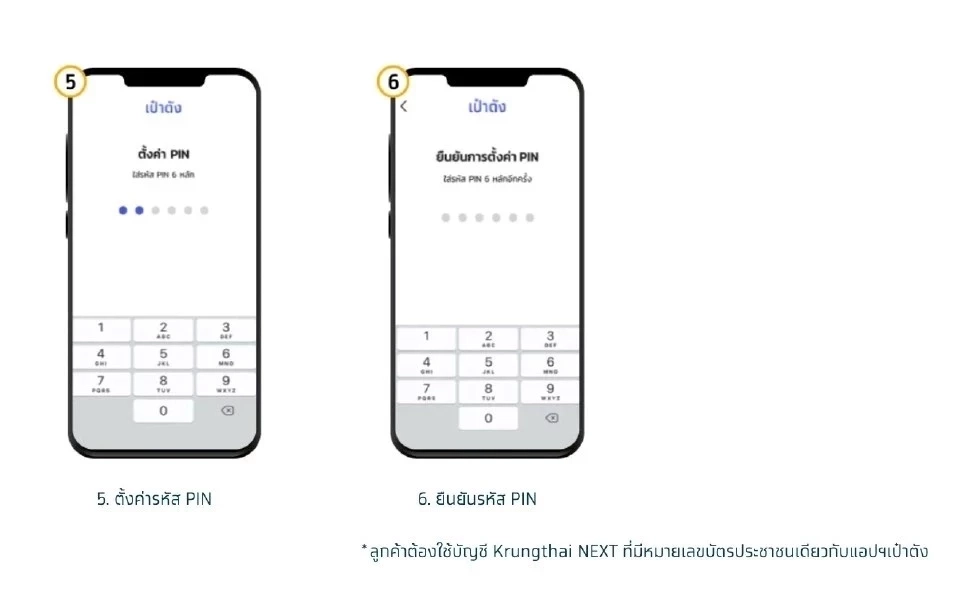  กรณียืนยันตัวตนด้วยบัญชี Krungthai NEXT