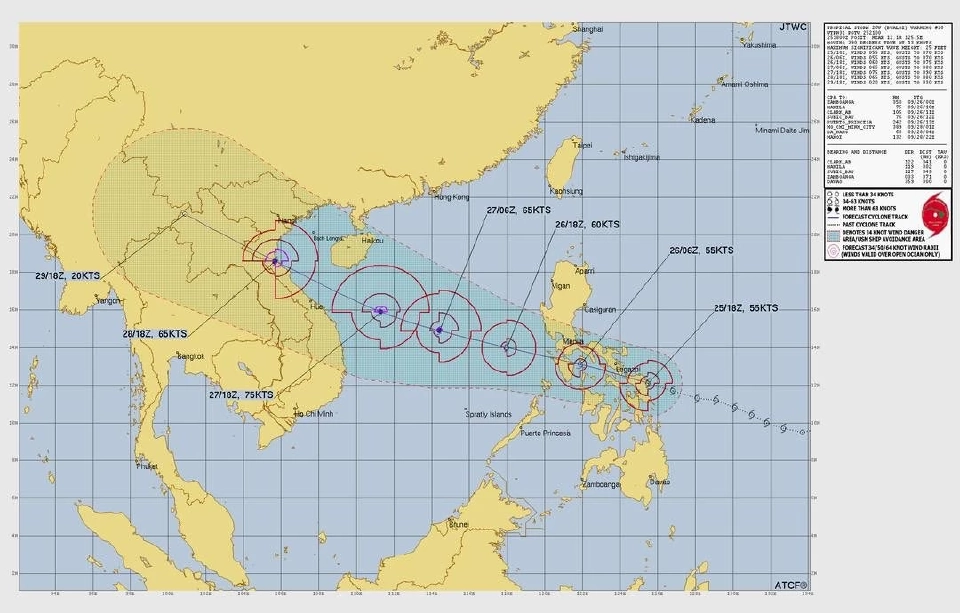 อัปเดตเส้นทางพายุล่าสุด 26 ก.ย.68 ไต้ฝุ่นบัวลอย -รากาซา -นอกูรี