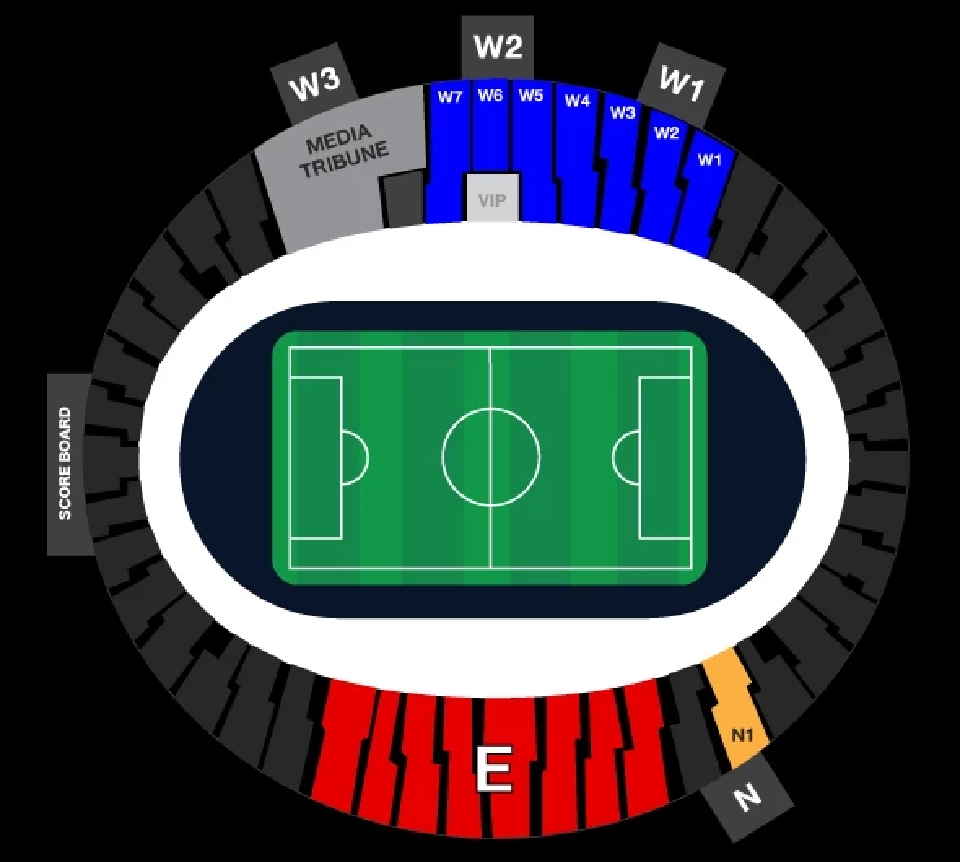 แผนผังเข้าชมทีมชาติไทย U23