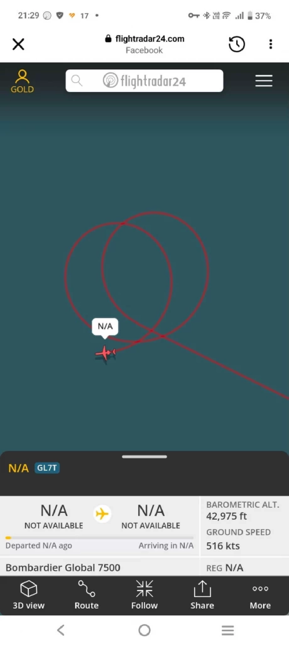 ด่วน ข้อมูล Flightradar24 พบ เครื่องบินส่วนตัว 'ทักษิณ' มุ่งหน้าสู่ดูไบ