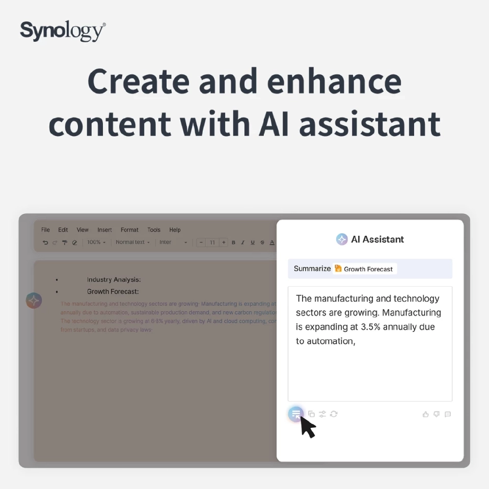 Synology เปิดตัว AI Console ดึง Gen AI เสริมแกร่ง Private Cloud