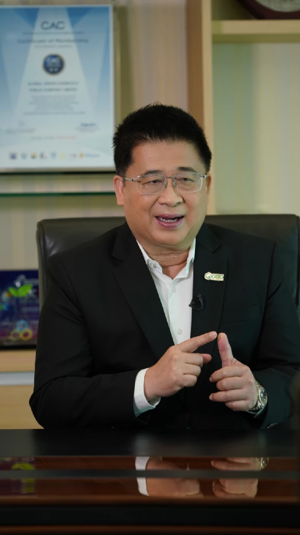 กฤษฎา ประเสริฐสุโข กรรมการผู้จัดการ บริษัท โกลบอลกรีนเคมิคอล จำกัด (มหาชน) หรือ GGC