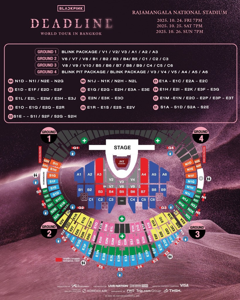 คอนเสิร์ต BLACKPINK DEADLINE IN BANGKOK 24-26 ต.ค.เช็กกำหนดการ แนะวิธีเดินทาง