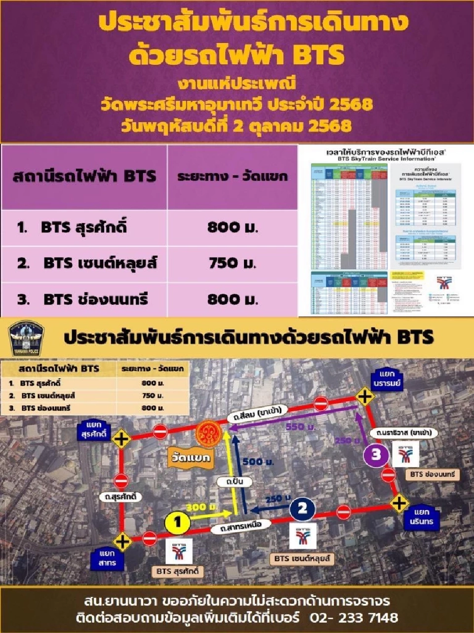 วิธีเดินทางด้วยรถสาธารณะไปวัดแขก สีลม ร่วมงานนวราตรี 2568 วันวิชัยทัสมิ วัดพระศรีมหาอุมาเทวี 