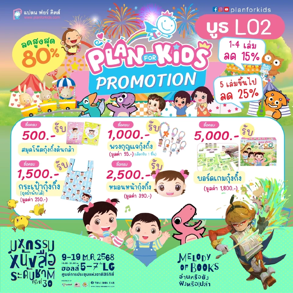 โปรโมชันงานหนังสือ 2568 มหกรรมหนังสือระดับชาติ