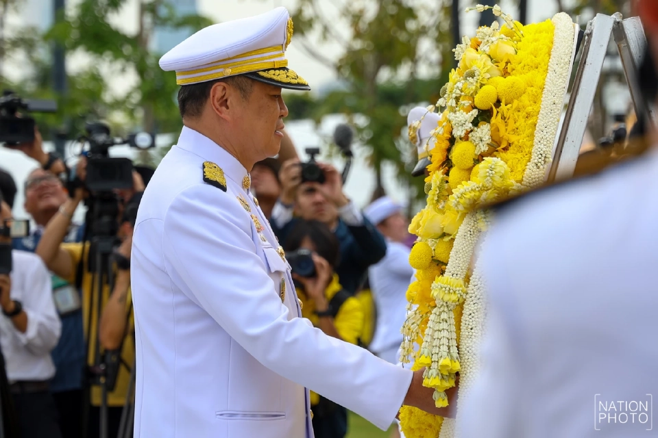 นายกฯอนุทิน นำครม.วางพวงมาลา 'วันนวมินทรมหาราช' 13 ต.ค.68