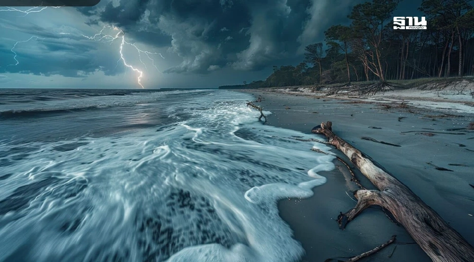 คลื่นลมบริเวณอ่าวไทย และห่างฝั่งของทะเลอันดามันตอนบนมีกำลังปานกลาง 