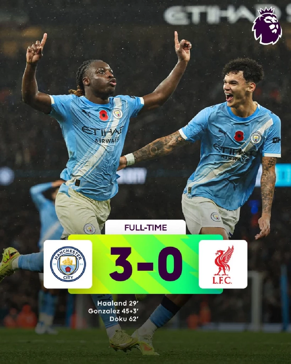 แมนซิตี้ ไล่ถล่ม ลิเวอร์พูล เช็กผลบอลสด สรุปตารางคะแนนพรีเมียร์ลีกล่าสุดที่นี่