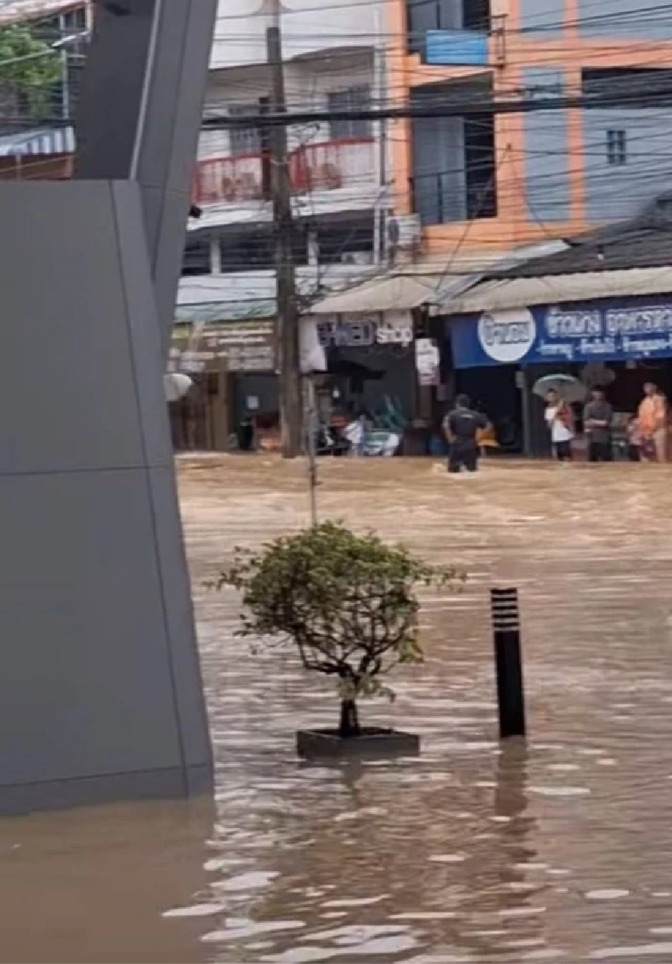 PEA แจ้งดับไฟฟ้า 16 จุด พื้นที่อำเภอหาดใหญ่ หนีน้ำท่วมสูง