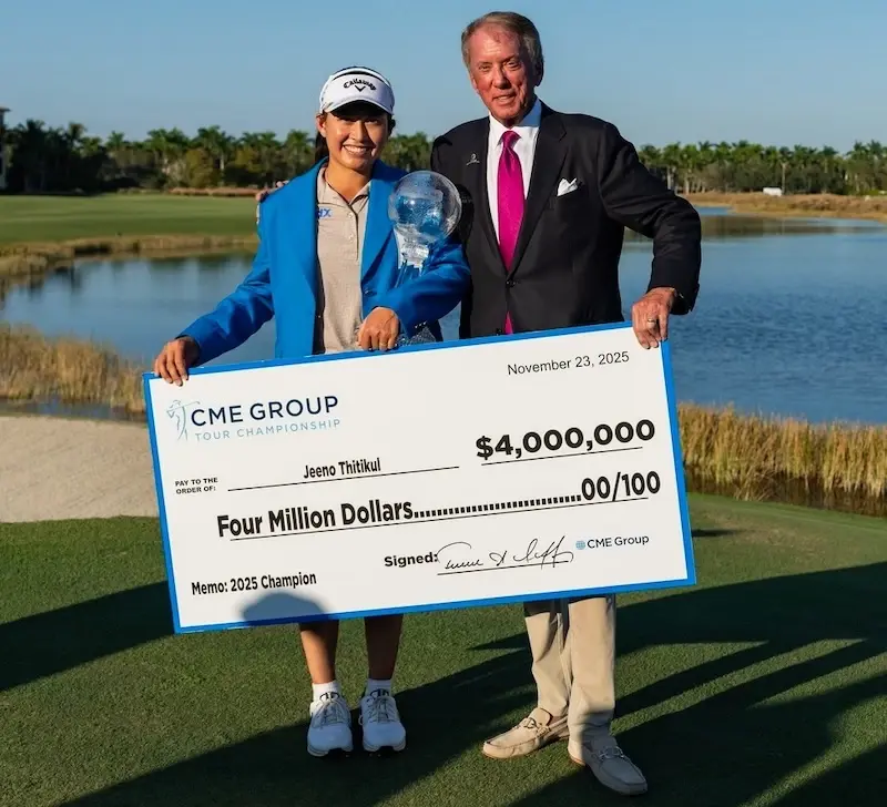จีโน่ อาฒยา ฐิติกุล คว้าแชมป์กอล์ฟ CME Group Tour 2025 รับเงินรางวัล 130 ล้านบาท
