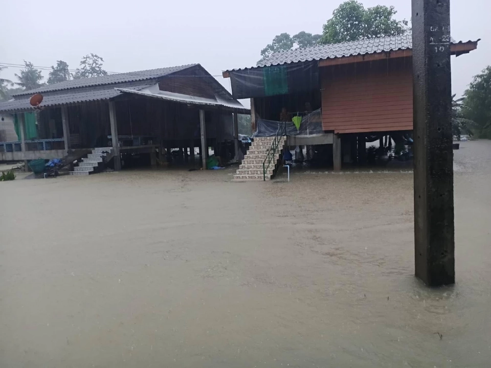 ฝนตกหนัก น้ำท่วมในอำเภอระโนด จังหวัดสงขลา