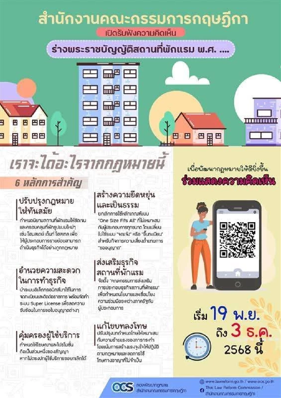 เปิดรับฟังความคิดเห็นร่างพรบ.โรงแรมฉบับใหม่ 