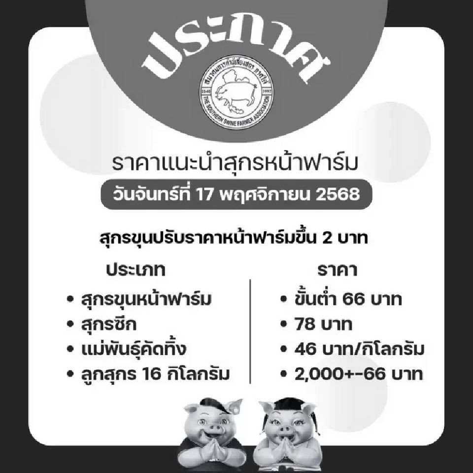 ผู้บริโภคร้องจ๊าก "หมู-ไข่ไก่” ประกาศปรับขึ้นราคา มีผลวันนี้
