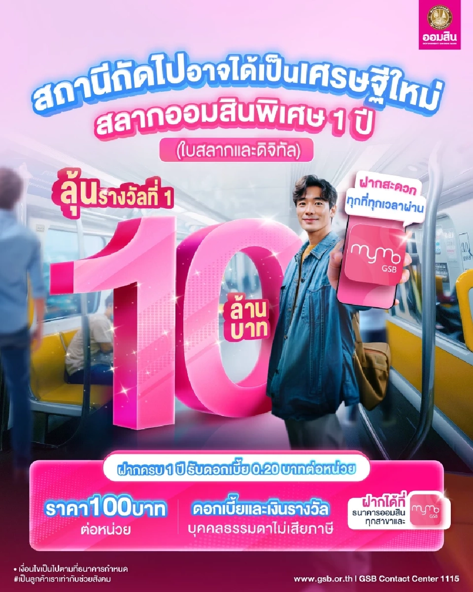 สลากออมสินพิเศษ  1 ปี